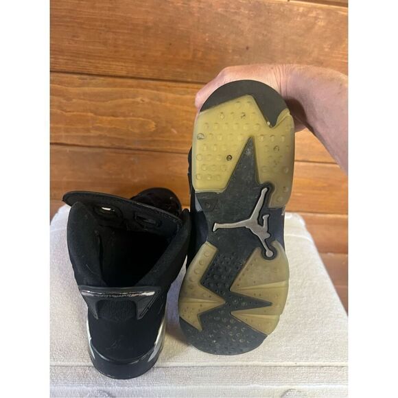 Air Jordan 6 Retro (GS) Black/Metallic Silver-Black DX2835-001 Sz 5.5 Youth - Picture 4 of 8